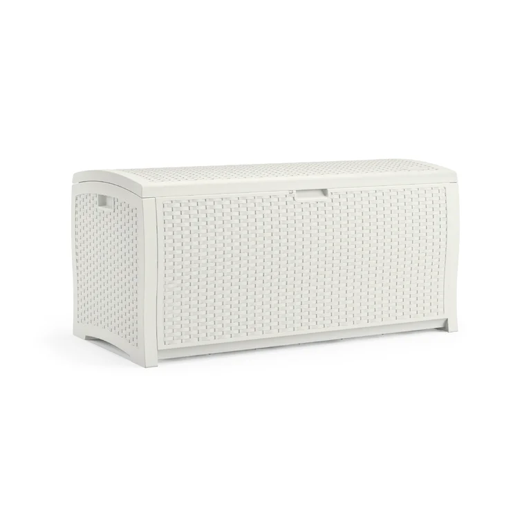 Suncast 50'' W 99 Gallons Water Resistant Resin Lockable Deck Box in White