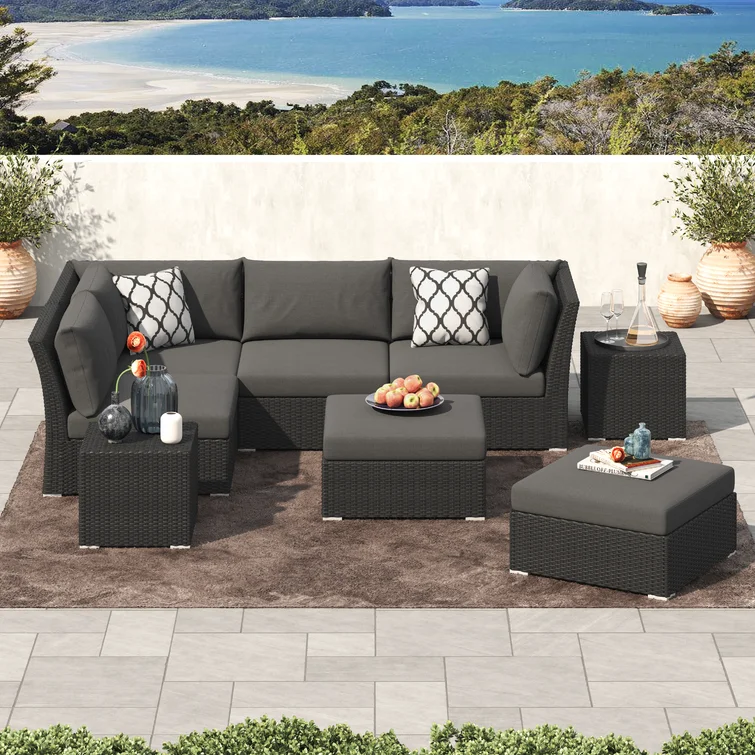 Baecher 6 - Person Outdoor Seating Group with Cushions