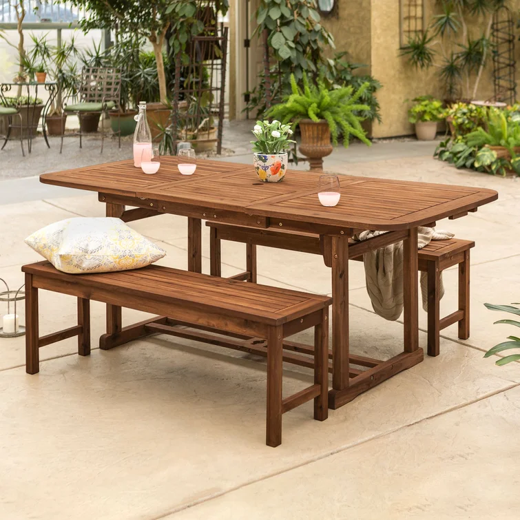 6 - Person Rectangular Extendable Outdoor Dining Set