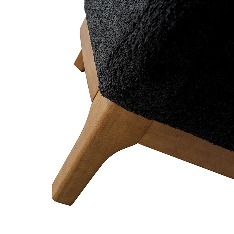 August Boucle Armchair Chair with Soft, Fuzzy Texture