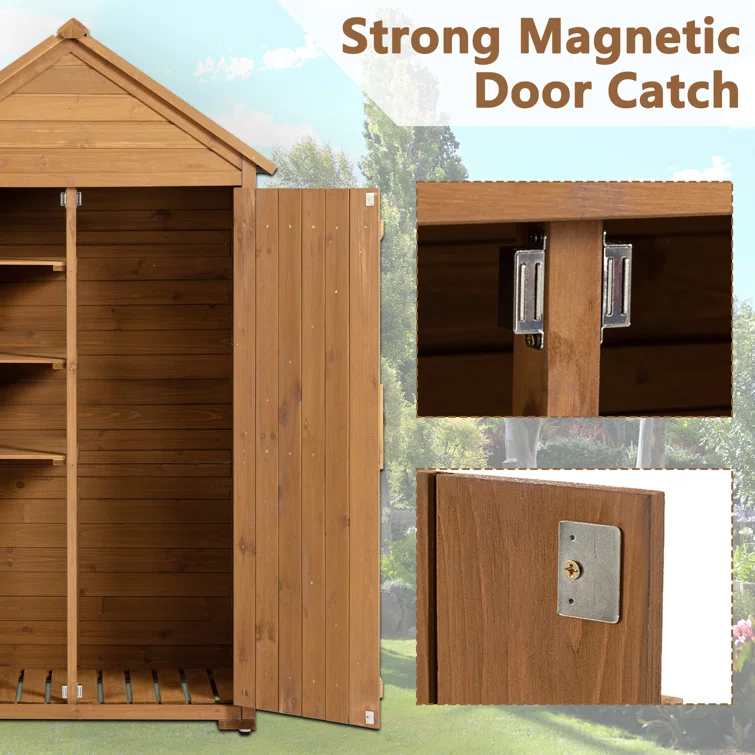 3 ft. W x 2 ft. D Solid Wood Storage Shed