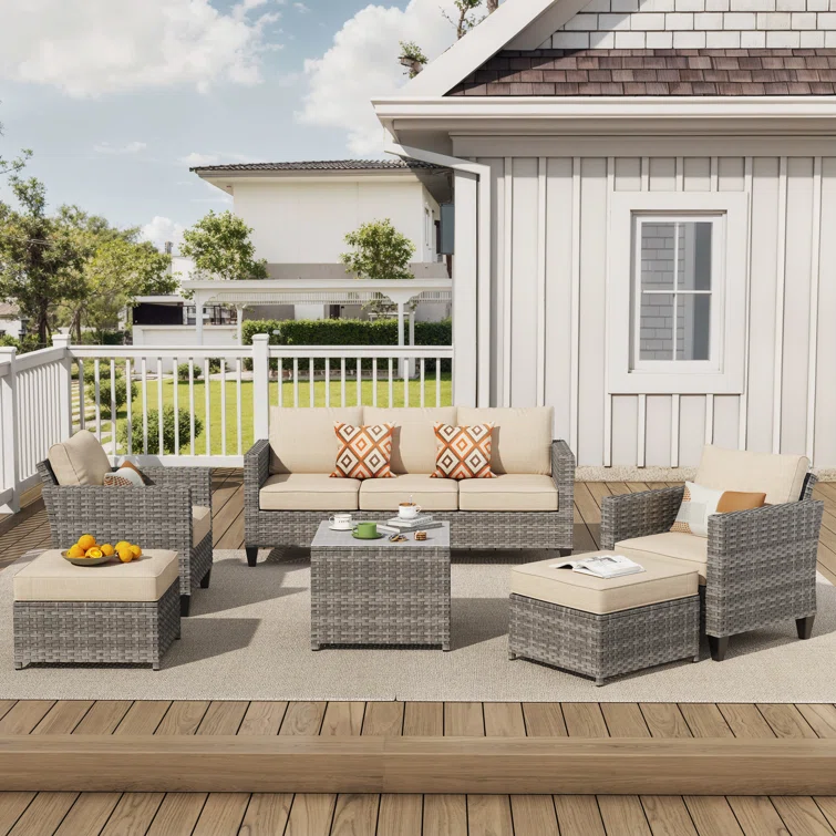 Harbin 5 - Person Outdoor Seating Group with Cushions