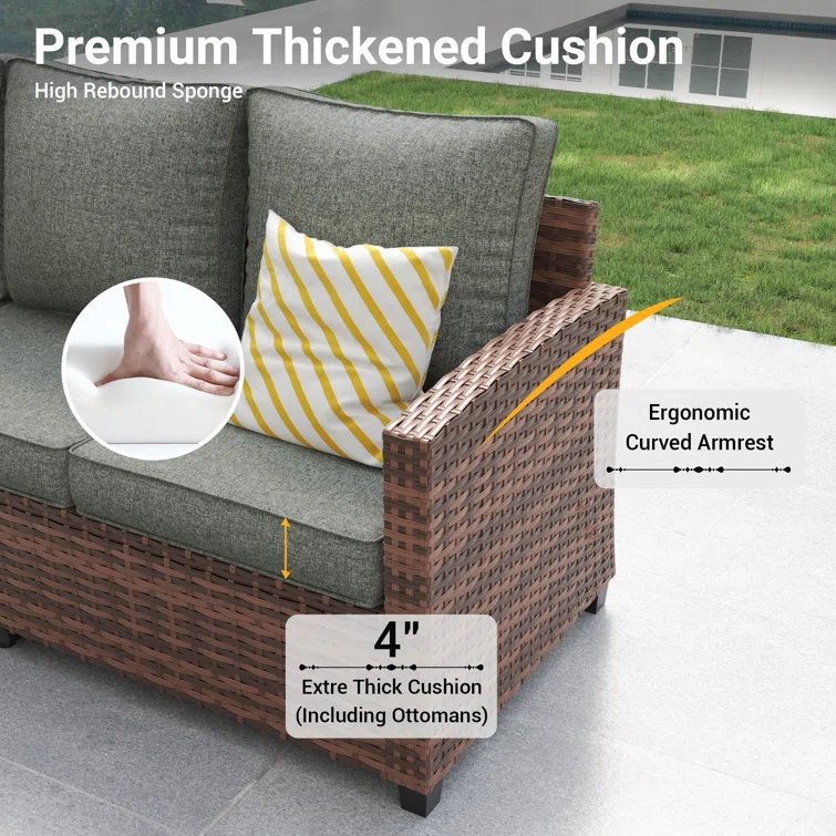 Amoure 5-Person Outdoor Seating Group With Cushions