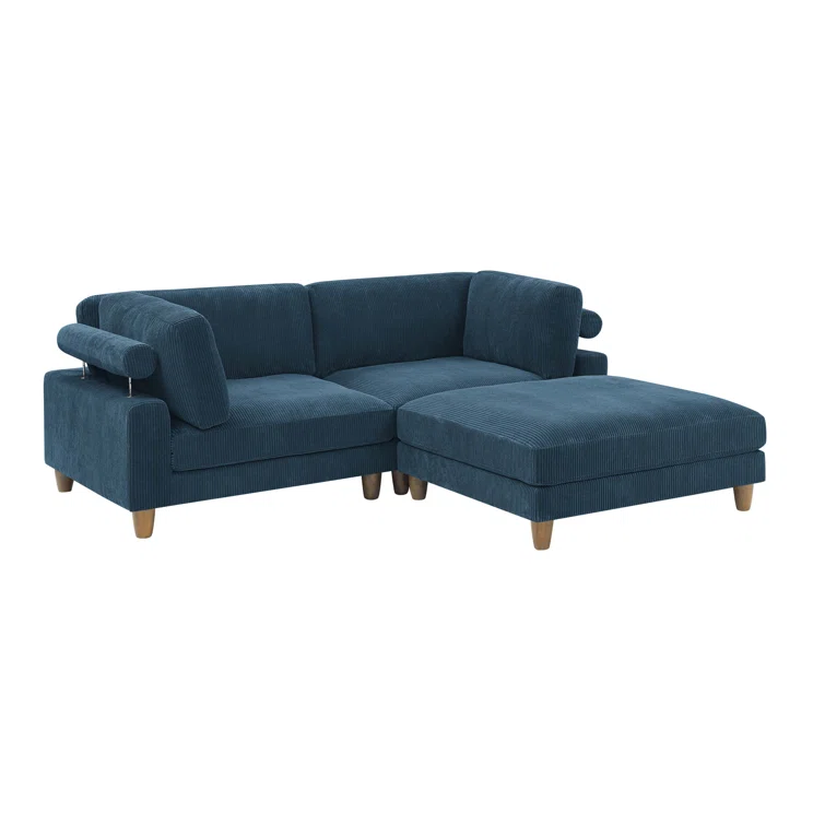 Balsulto 3 - Piece Corduroy Sectional
