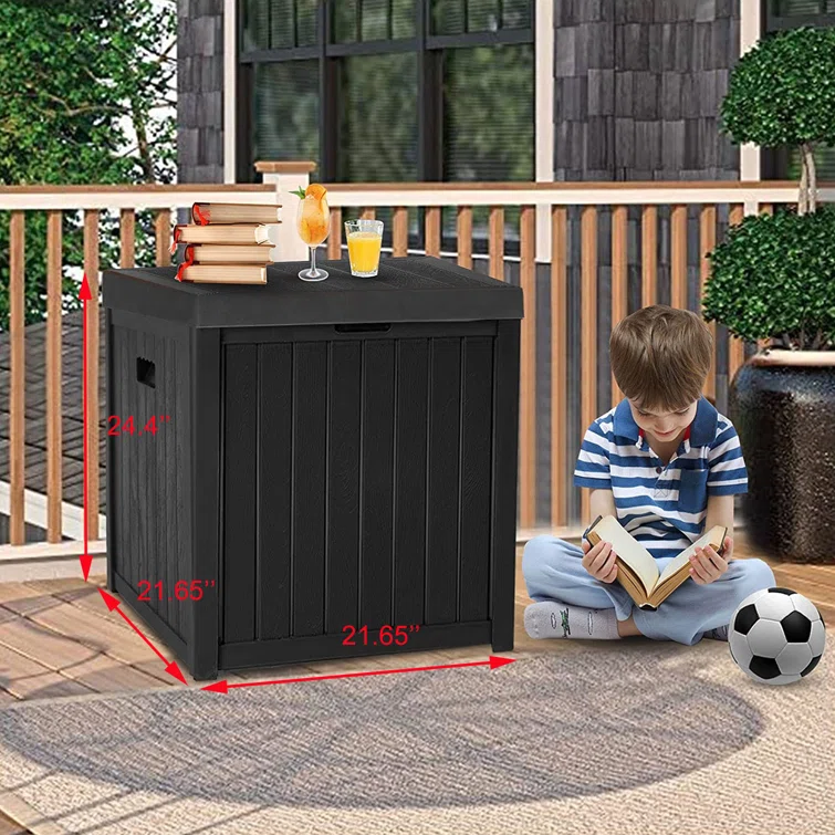 SUNCROWN 21.65'' W 50 Gallons Water Resistant Resin Deck Box