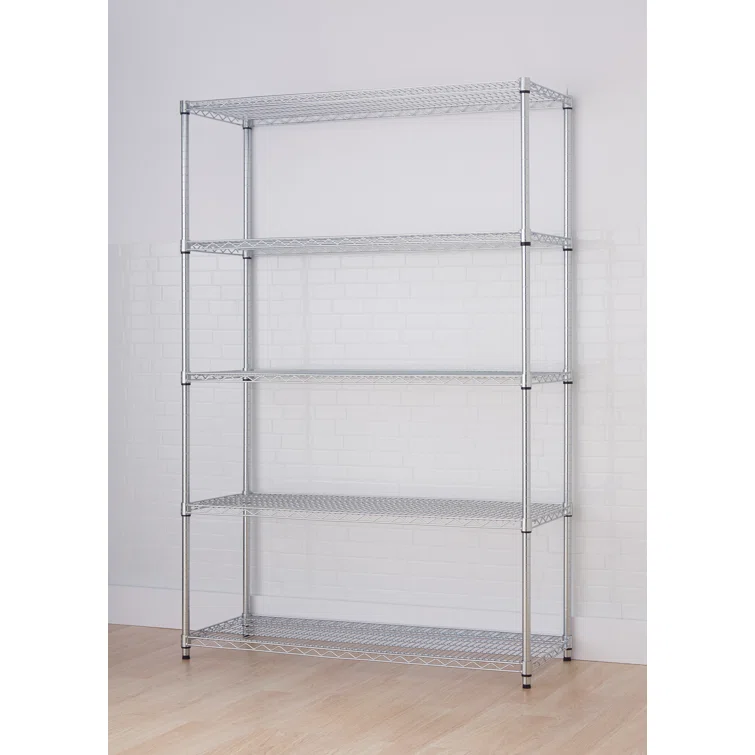 48" W x 18" D x 72" H 5 Tier Wire Shelving