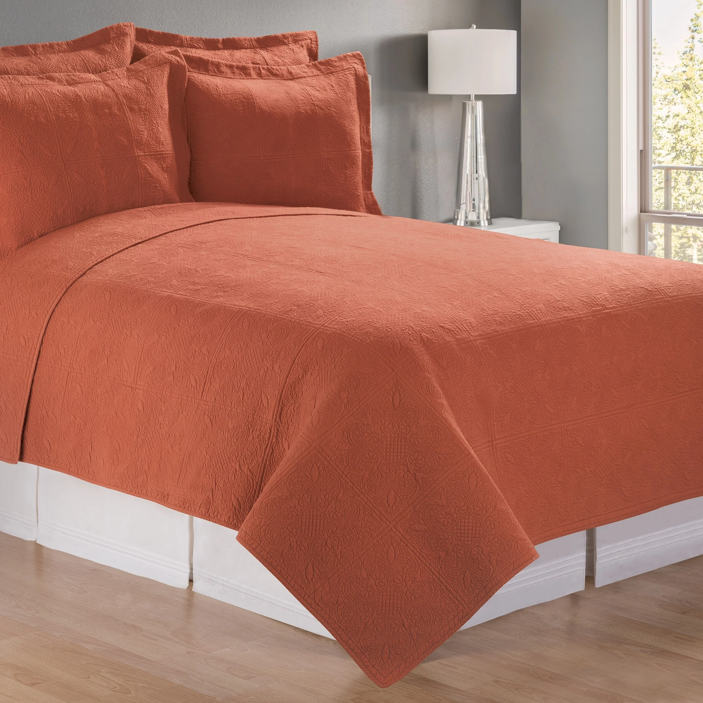 Terra Cotta Matelasse Euro Sham