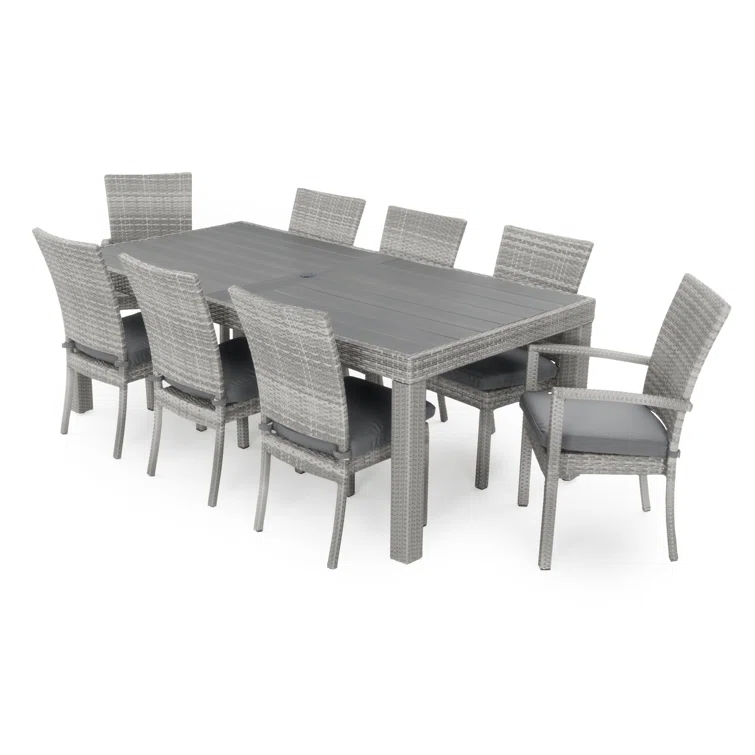 Sehrish 8 - Person Rectangular Outdoor Dining Set with Cushions