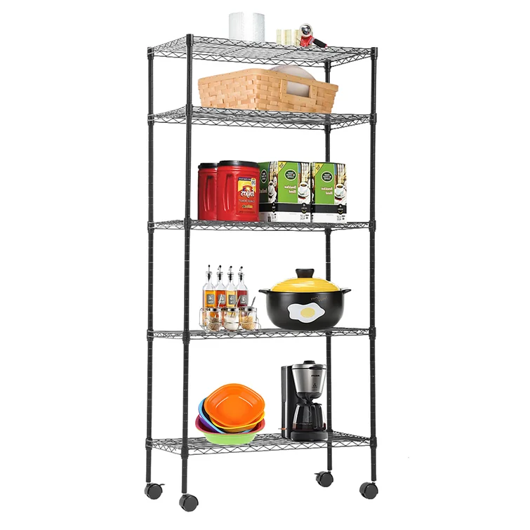 Konnor 30'' W Steel Height -Adjustable Shelving Unit with Wheels