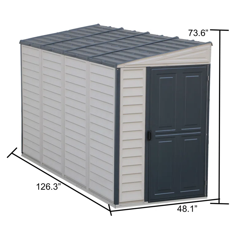 4 ft. W x 10 ft. D Plastic Storage Shed