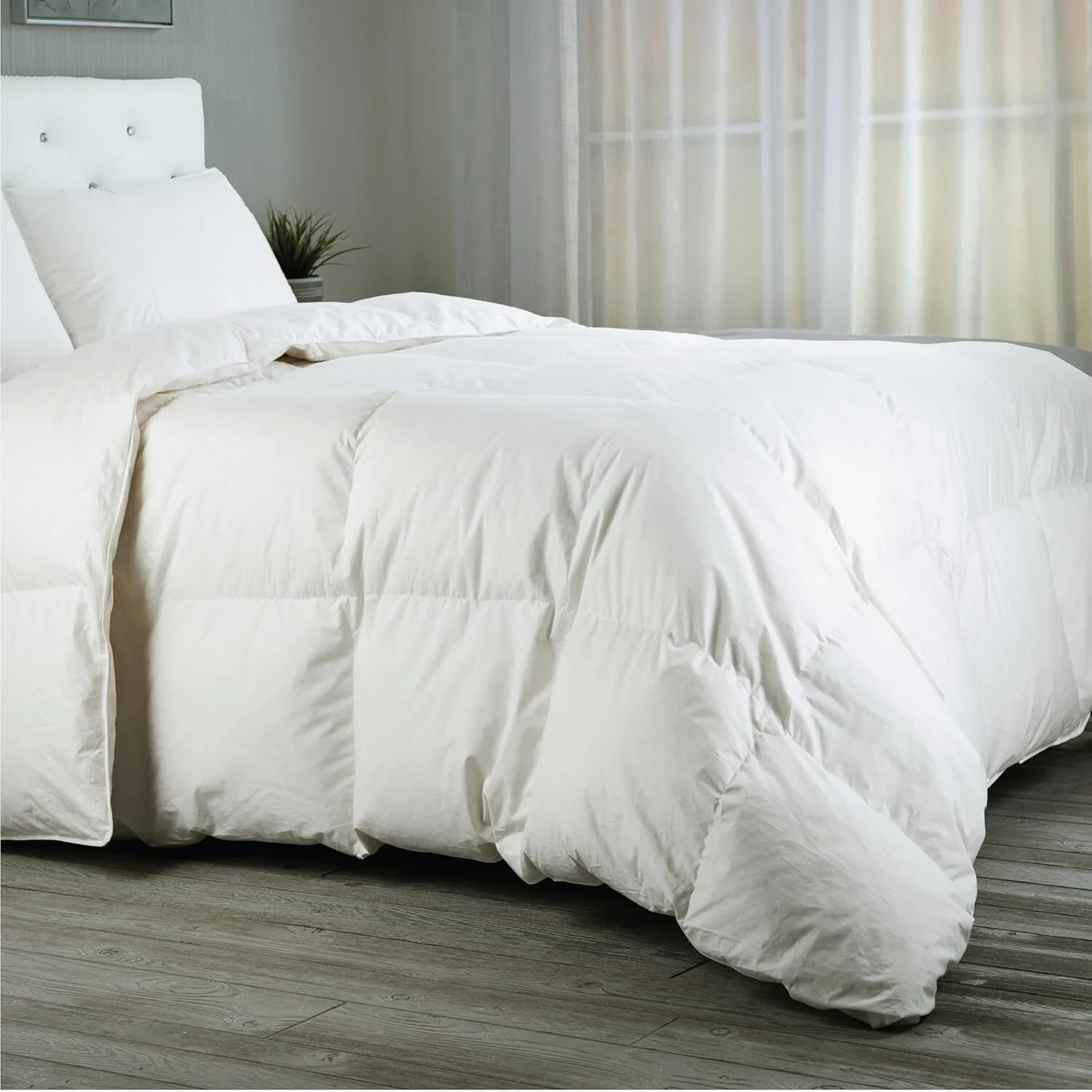 European Goose Down 650 Fill Power Comforter, Egyptian Cotton 600 TC Cover