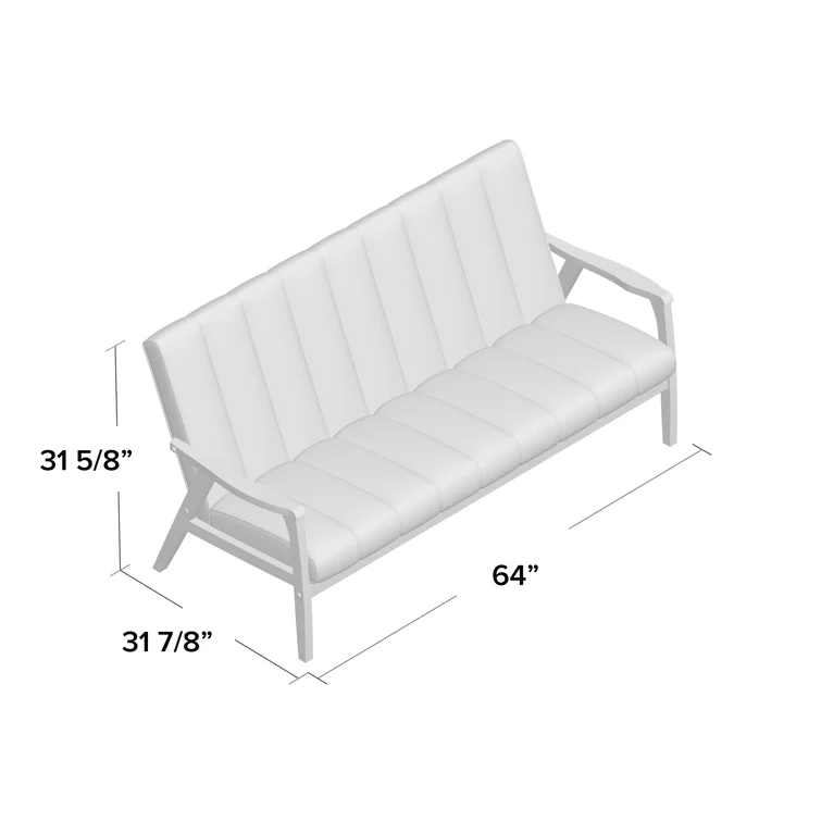 Alonah 63.98'' Faux Leather Sofa