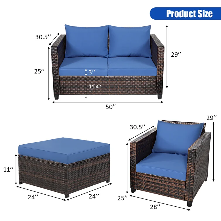 6 - Person Outdoor Seating Group with Cushions