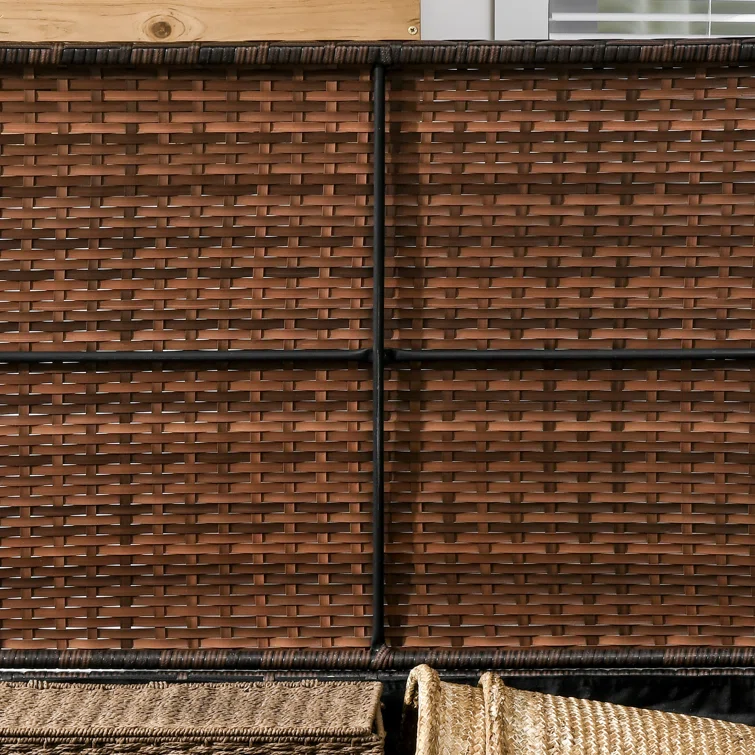 Outsunny 66 Gallon Wicker Deck Box
