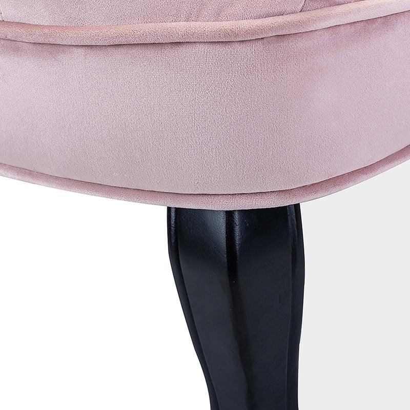 Elegantly Curved Jonnie Tufted Vanity Stool