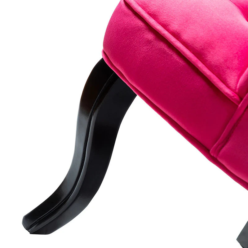 Elegantly Curved Jonnie Tufted Vanity Stool