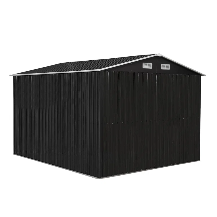 8 Ft. W X 10 Ft. D Outdoor Galvanized Steel Storage Shed