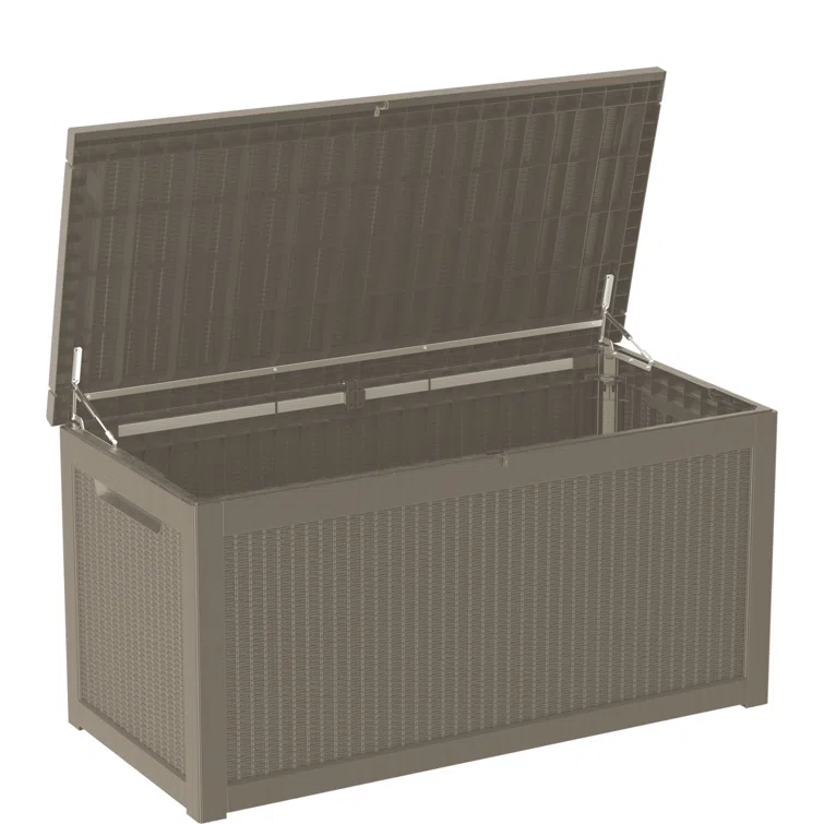 WORACO 32.2'' W 260 Gallons Water Resistant Resin Lockable Deck Box