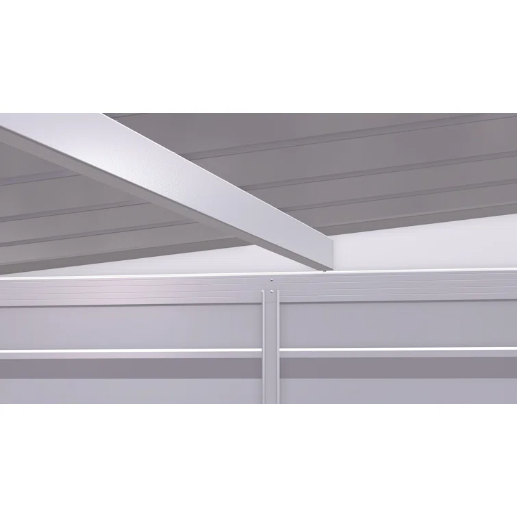 10 ft. W x 4 ft. D Steel Horizontal Storage Shed