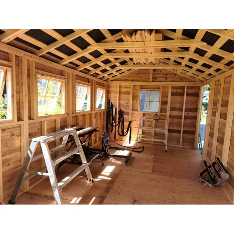 Boathouse 12 ft. W x 6 ft. D Western Red CedarWood Traditional Storage Shed