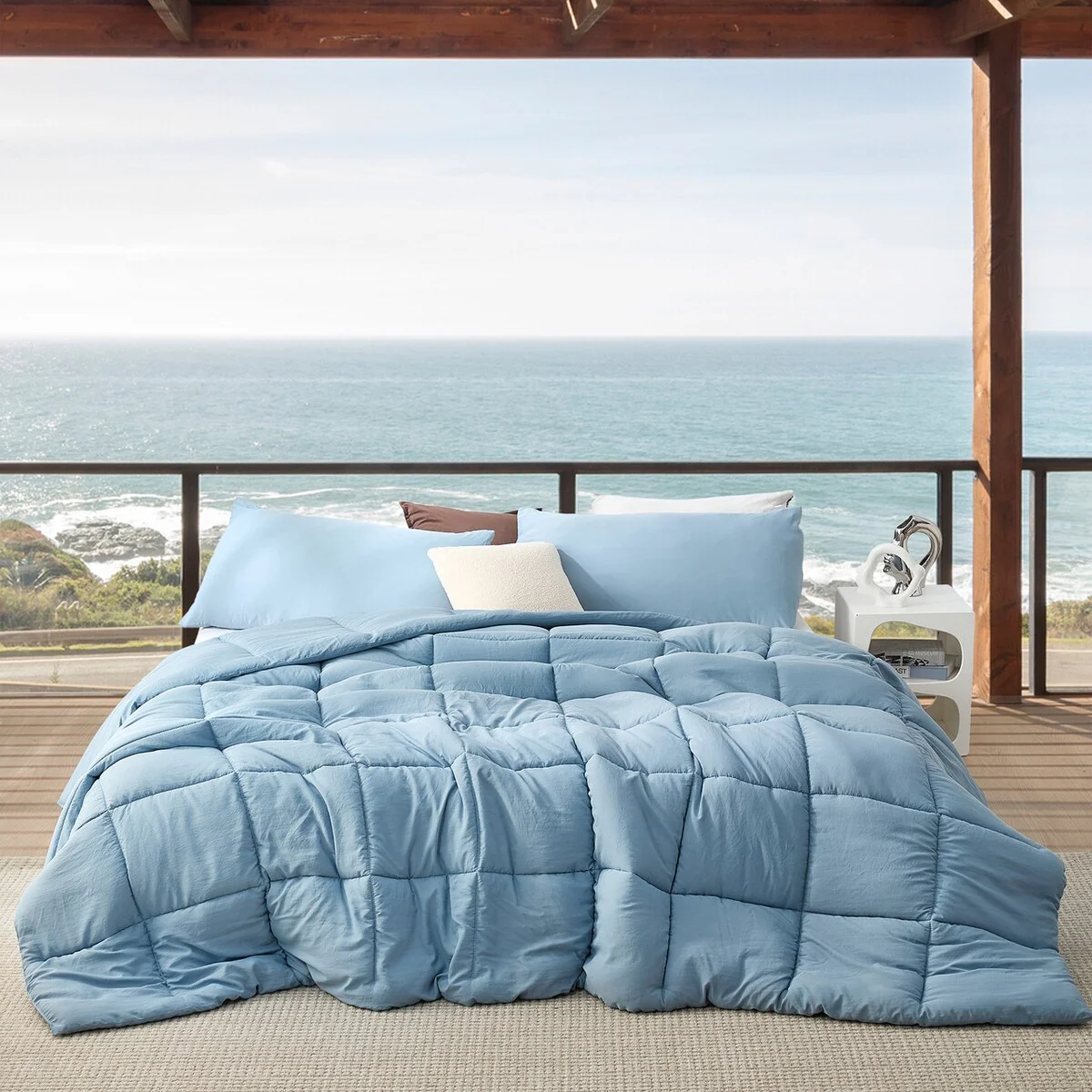 Beachfront Avenue? - Coma Inducer? Oversized Cooling Comforter Set - Smoke Blue