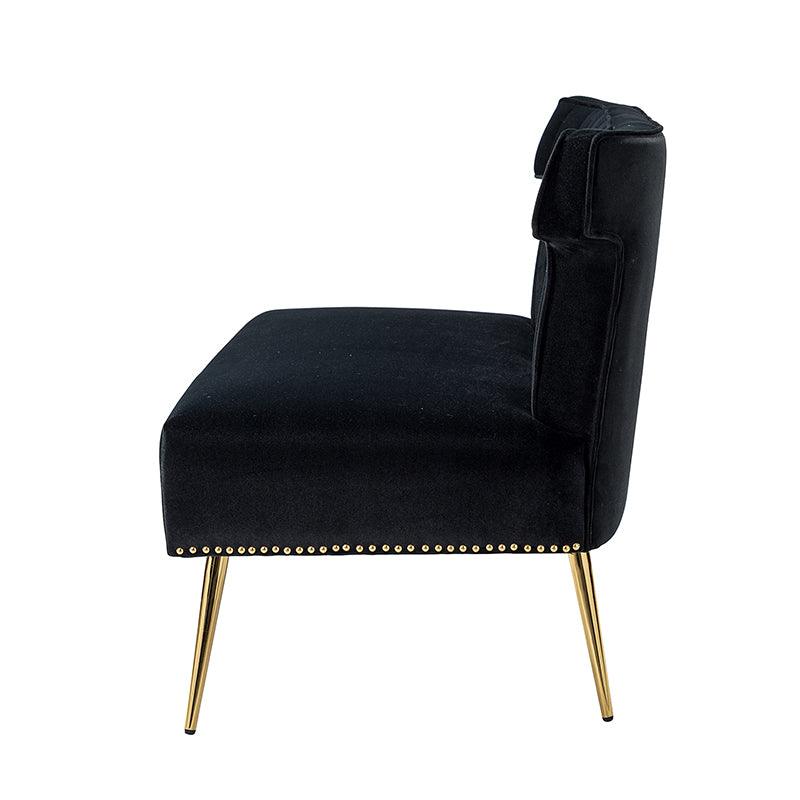 Megara Velvet Armless Wingback Loveseat