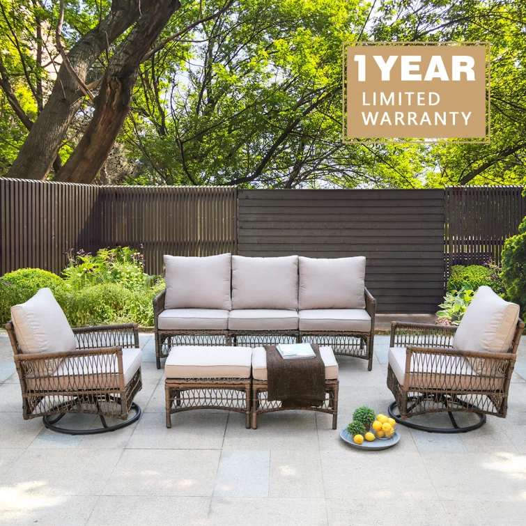 Ashjian 5 - Person Outdoor Seating Group with Cushions