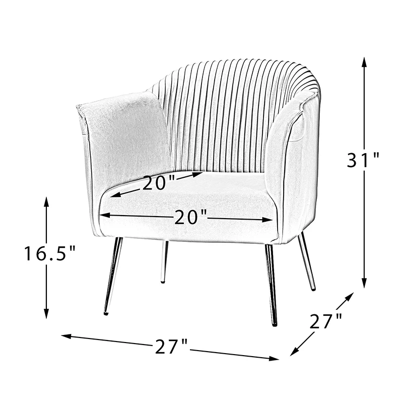 Aduna Modern Upholstered Barrel Armchair