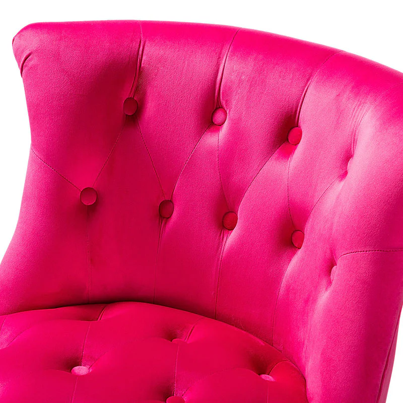 Elegantly Curved Jonnie Tufted Vanity Stool