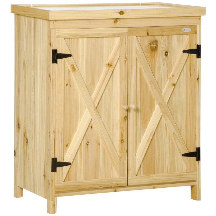 3 ft. W x 1 ft. D Solid Wood Vertical Tool Shed