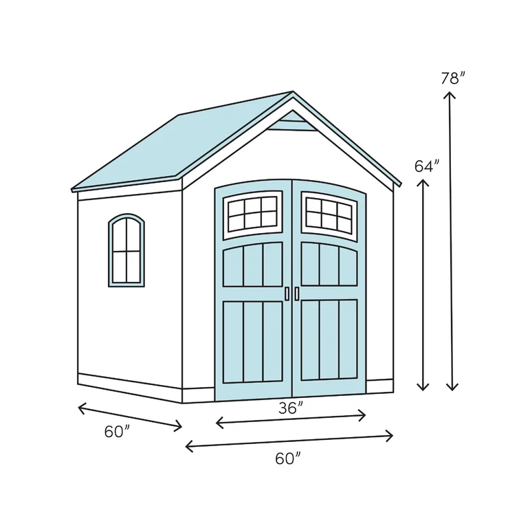 Maris 5 ft. W x 5 ft. D Nylon Portable Storage Shed