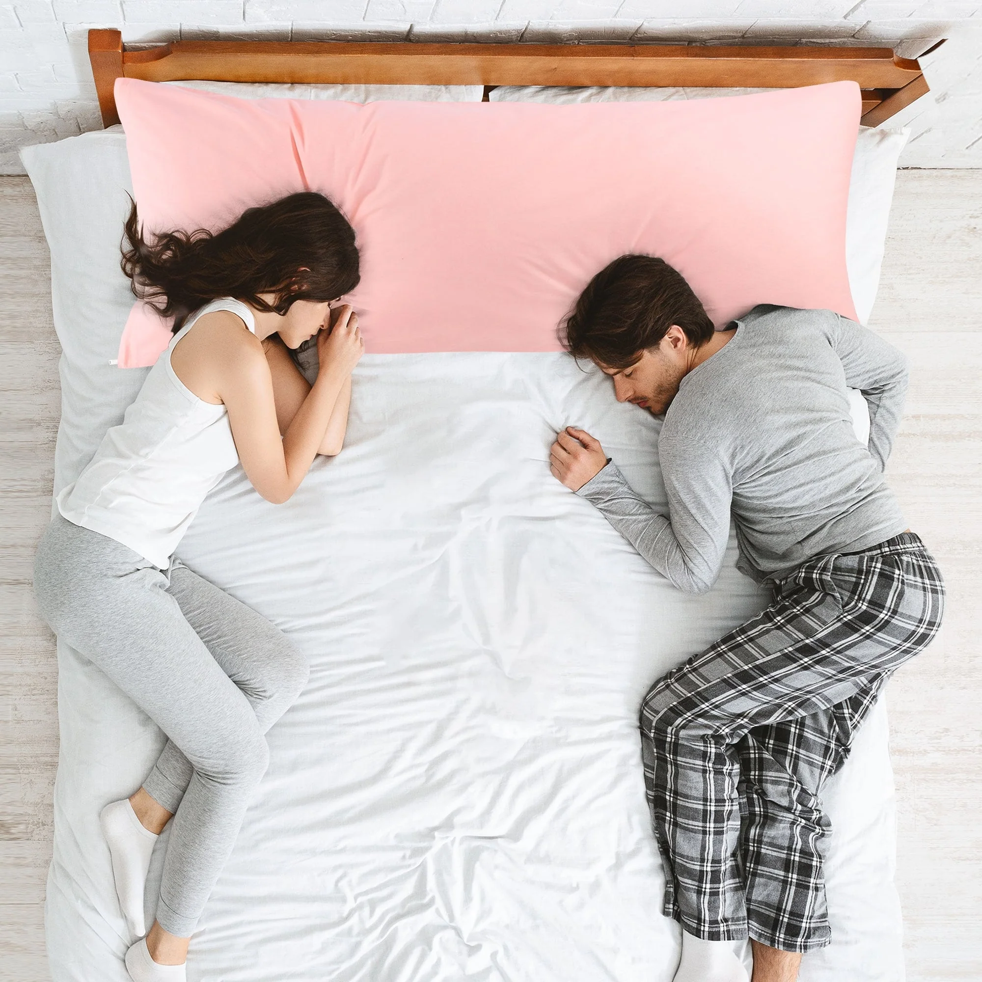 Zippered Body Pillow Cover Egyptian Cotton Pillowcases,