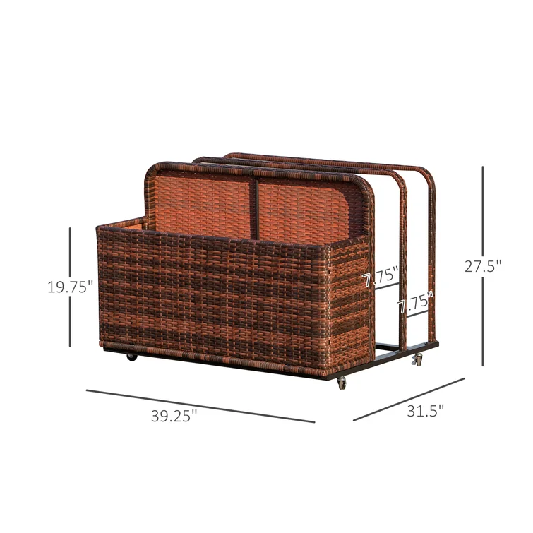 Outsunny 39.25'' W Deck Box with Wheels
