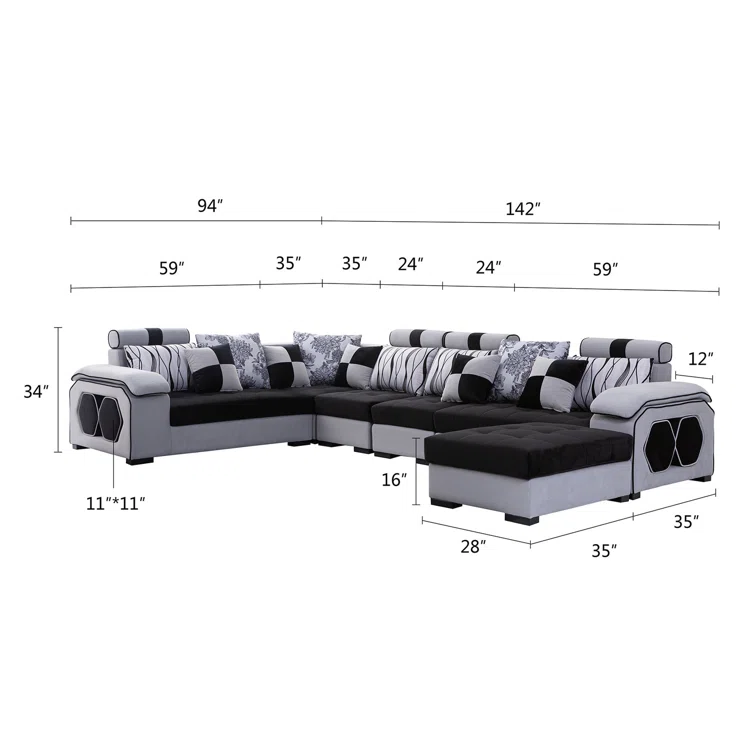 Arvella 10 - Piece Slipcovered Sectional