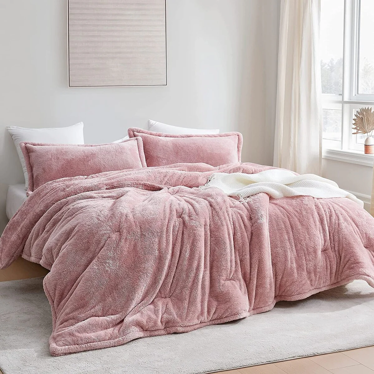 Coma Inducer? Oversized Plush Comforter - Sepia Rose