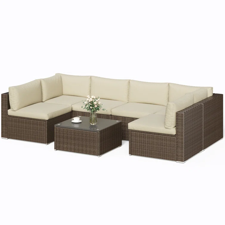 Celinez 6 - Person Outdoor Seating Group with Cushions