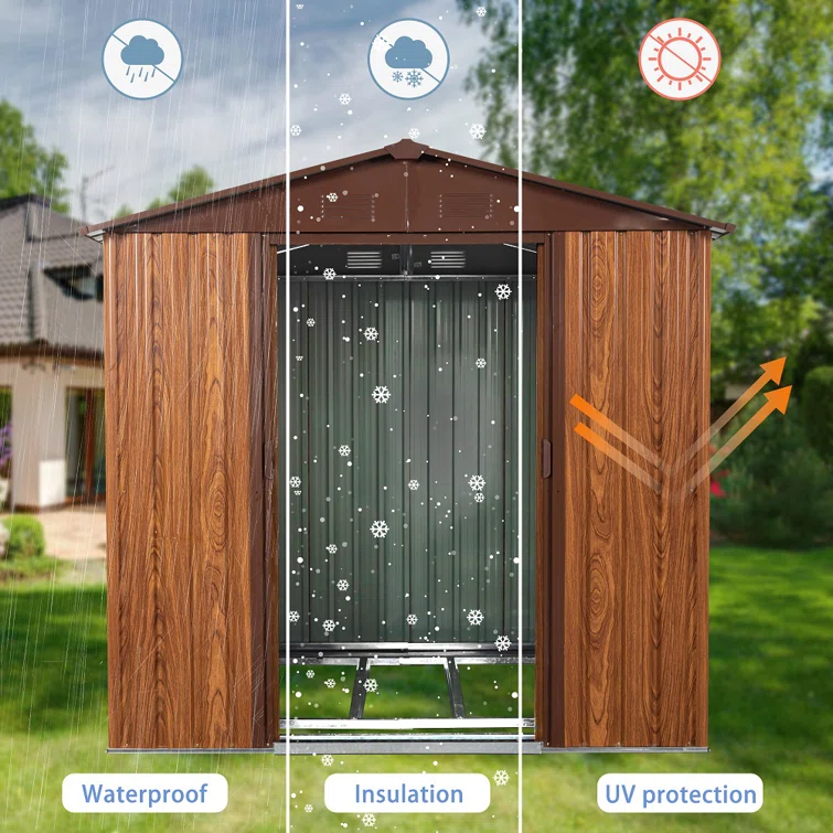 6 ft. W x 6 ft. D Stainless Steel Vertical Storage Shed