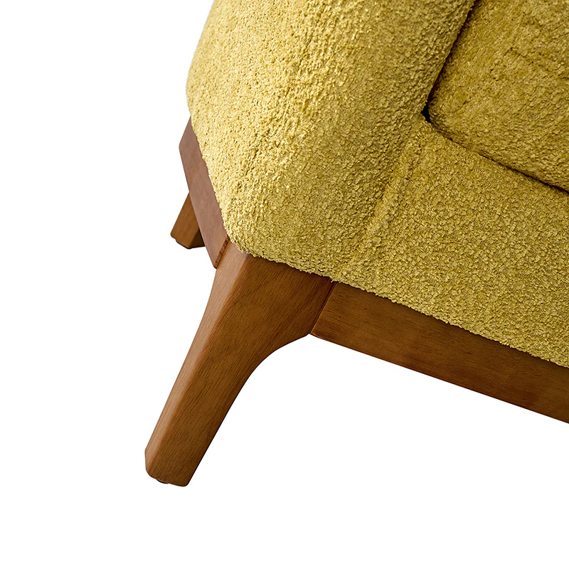 August Boucle Armchair Chair with Soft, Fuzzy Texture