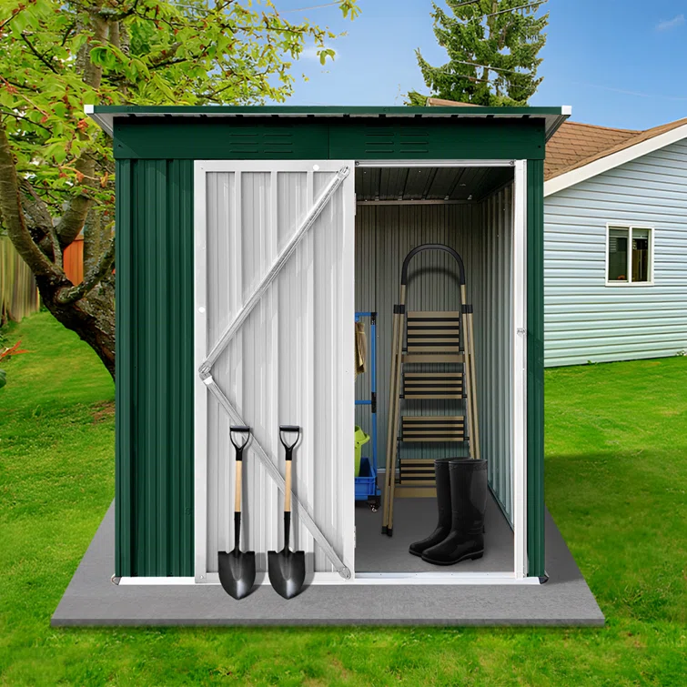 3 ft. W x 5 ft. D Metal Vertical Tool Shed