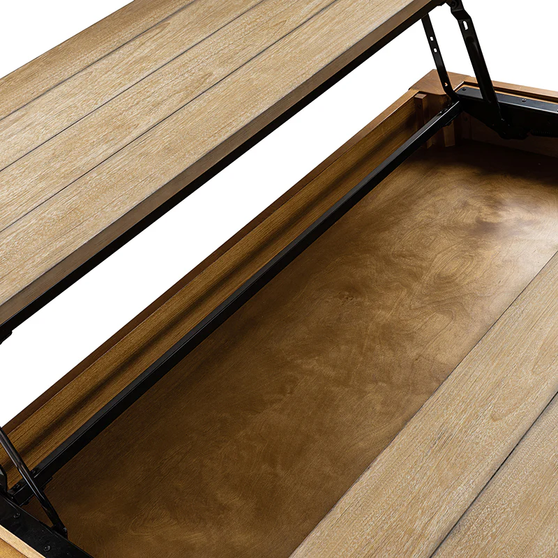 Cynthia Lift Top 4 Legs Ottoman Coffee Table with Storage
