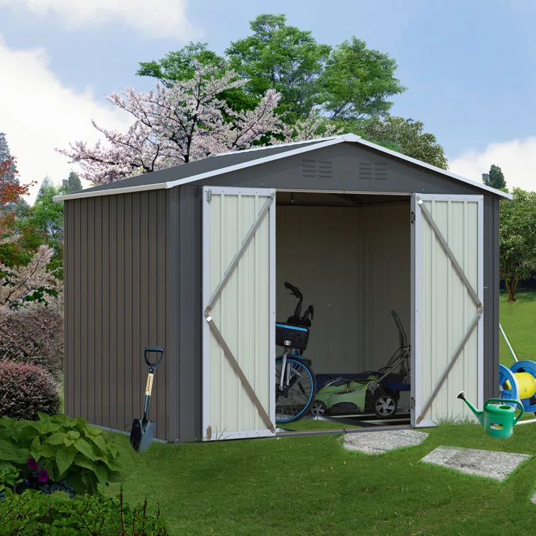 Alcazar 8 ft x 6 ft Metal Storage Shed