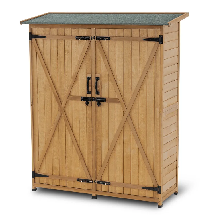 4.5 ft. W x 1.5 ft. D Solid Wood Sheds Outdoor Backyard Garden Racks Shelves