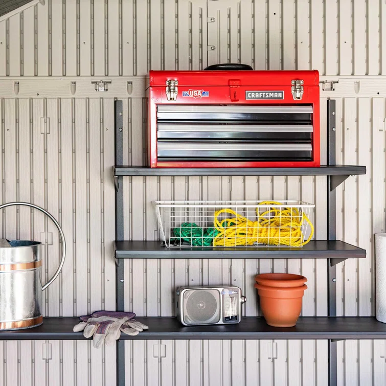 Lifetime 8 Ft. x 12.5 Ft. High-Density Polyethylene (Plastic) Outdoor Storage Shed with Steel-Reinforced Construction
