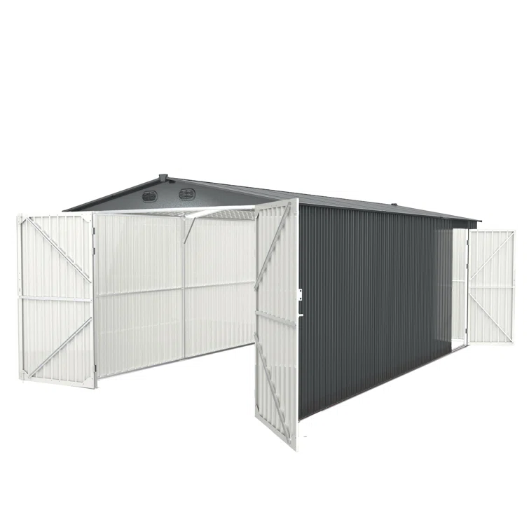 Lachezara 10 ft. W X 20 ft. D Metal Storage Shed