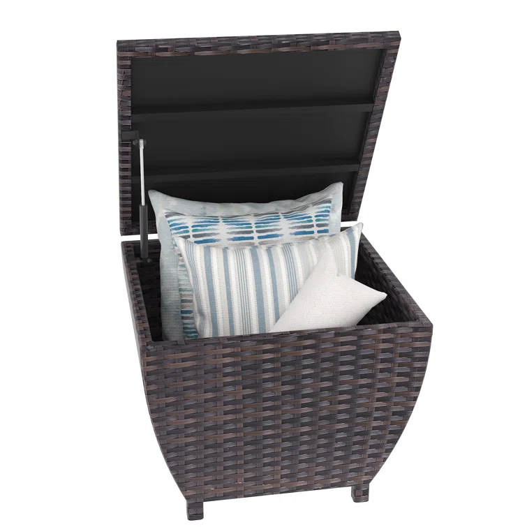 Aura Outdoor 19.68'' W 13 Gallons Wicker Deck Box