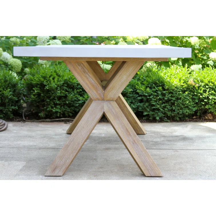 Fleur 6 - Person Rectangular Outdoor Dining Set with Cushions