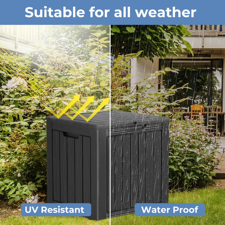 Emperic Design 17.09'' W 30 Gallons Water Resistant Resin Lockable Deck Box