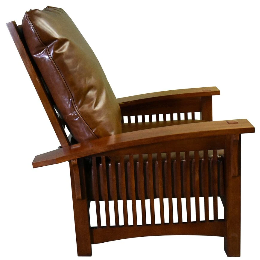 Preorder Craftsman / Mission Leather And Oak Morris Chair