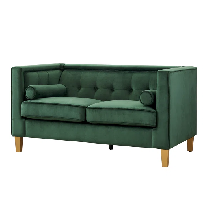 Engelbrecht Loveseat for Living Room, Mid Century Sofa couch, Tufted Cushion, Solid Wooden Legs Loveseat