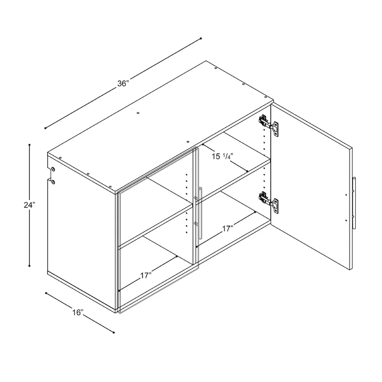 Aymir Single Storage Cabinet ( 24'' H x 36'' W x 16'' D)